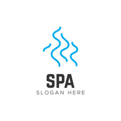Premium linear vector logotype. Spa logos vector