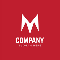 Abstract letter M logos design. Letter M line logos design