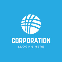 Vector globe icon. Globe tech logos company. Data logotype.