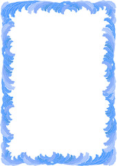 winter vertical frame of frosty ice patterns