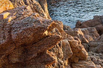 Tossa Beach coastline, rocks, islands and cliffs by the shore