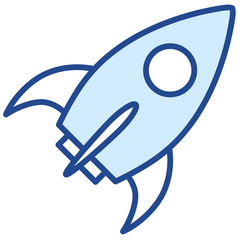 Rakete, innovative Ideen Marketing Vector Icon Illustration