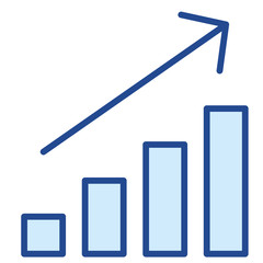 Balkendiagramm mit Wachstum Vector Icon Illustration