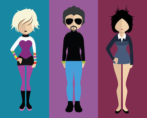 People avatars, Vector women, men avatar