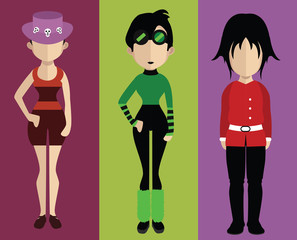 People avatar with full body and torso variations