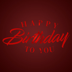 Happy birthday calligraphy background