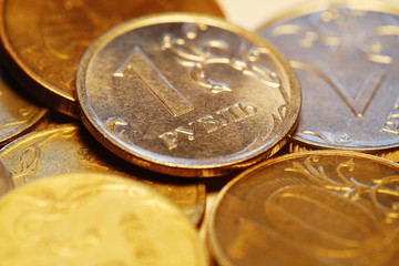 Ruble Coin Close Up
