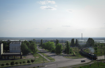 Fototapeta premium aerial view of city