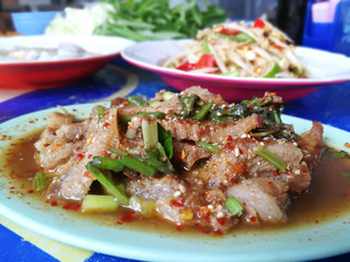 Pork Falls Thai food