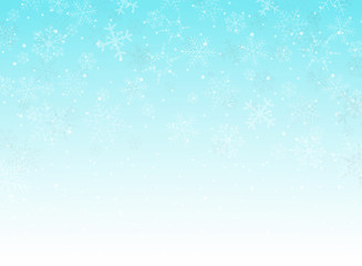 Abstract of blue sky christmas background with snowflakes pattern.