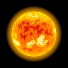 Sun icon. Isometric of sun vector icon for web design isolated