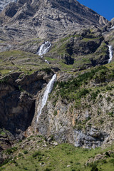 waterfall in the Pineta valley mountain, Ordesa Park, Huesca, Spain