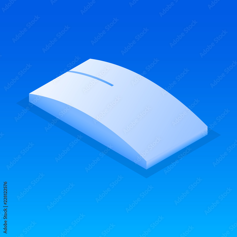 Poster wireless mouse icon. isometric of wireless mouse vector icon for web design isolated