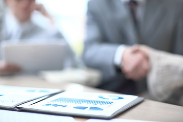 background image of business partners handshake.business background