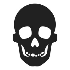 Skull icon. Simple illustration of skull vector icon for web design isolated on white background