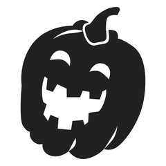 Halloween pumkin icon. Simple illustration of halloween pumkin vector icon for web design isolated on white background