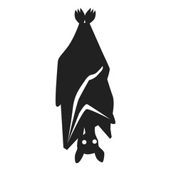 Scary bat sleep icon. Simple illustration of scary bat sleep vector icon for web design isolated on white background