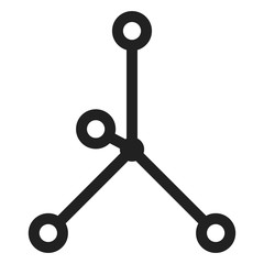 Ionic bond icon. Simple illustration of ionic bond vector icon for web design isolated on white background