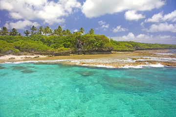 Coastline of Alofi, Niue.