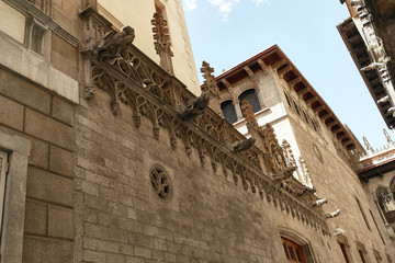 facade of an old building in barcelona spain