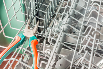 The pliers are in the dishwasher