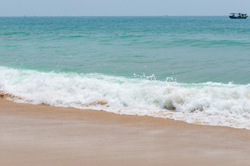 soft wave on a sandy beach