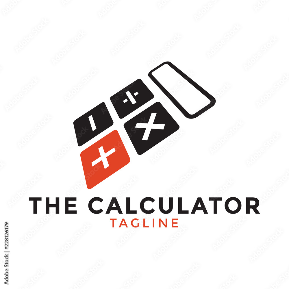 Wall mural calculator logo icon design template vector illustration