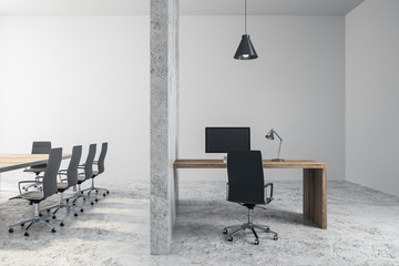 Concrete office interior