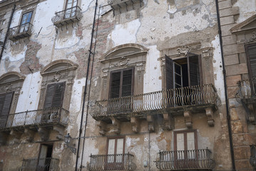 Palermo, Italy - September 08, 2018 : View of Palazzo Alliata di Villafranca