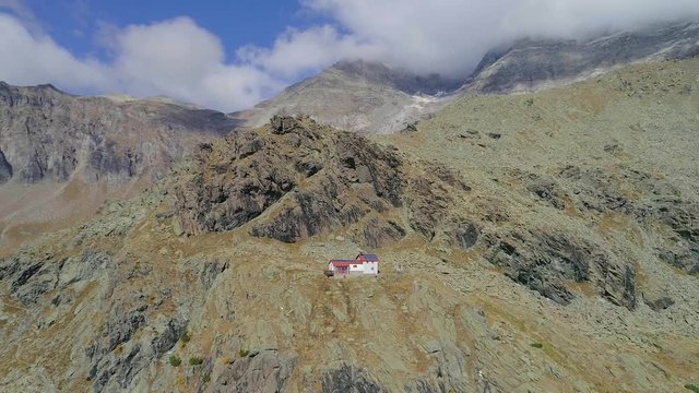 Aerial 4K UHD - Valmalenco (IT) - Rifugio Longoni - 2450 s.l.m