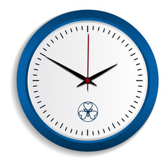Wall clock icon. Realistic illustration of wall clock vector icon for web design