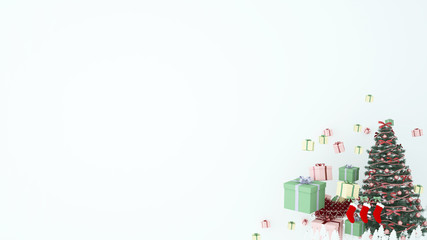 Naklejka premium Artwork Christmas 3d rendering 