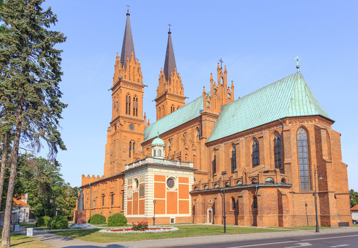 Basilica Cathedral of St. Mary of Assumption in Wloclawek on Vistula river, Poland