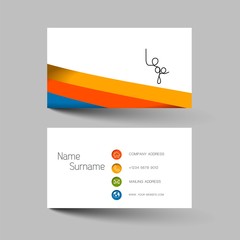 Creative and colorful business card design. With inspiration from the abstract. Vector illustration EPS10.