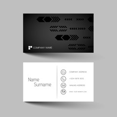 Creative and black business card design. With inspiration from the abstract. Vector illustration EPS10.