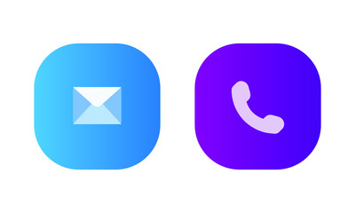 Icons for smartphone calls and messages