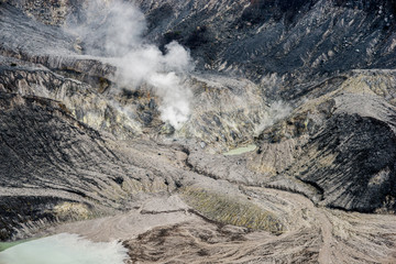 crater volcano indonesia landscape tangkuban parahu