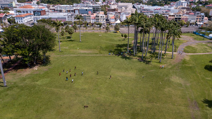 aerial view of the city