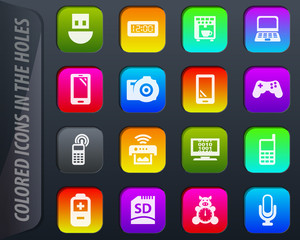 Home appliances icons set