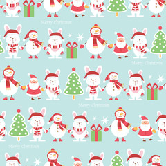 Christmas wrapping paper - seamless texture. Vector illustration