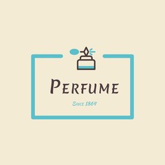 Perfume logo. Icon for business card, illustration, perfume shop, label, fashion magazine