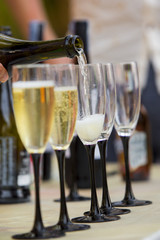 Wine Glasses at Wedding