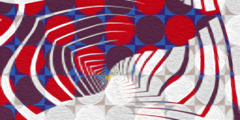 graphic illustration watercolor paint geometric fractal spiral shape background
