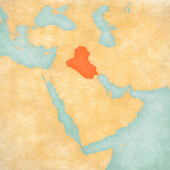Map of Middle East - Iraq