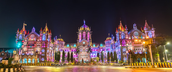 Chhatrapati Shivaji Maharaj Terminus, ein UNESCO-Weltkulturerbe in Mumbai, Indien