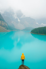 Woman Admiring Lake