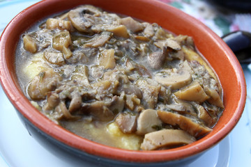 polenta con funghi