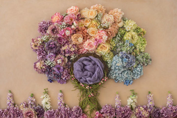 Lovely flower background for newborn baby, concept of newborn baby.