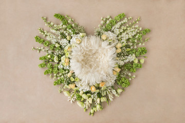 Lovely flower background for newborn baby, concept of newborn baby.