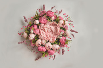 Lovely flower background for newborn baby, concept of newborn baby.